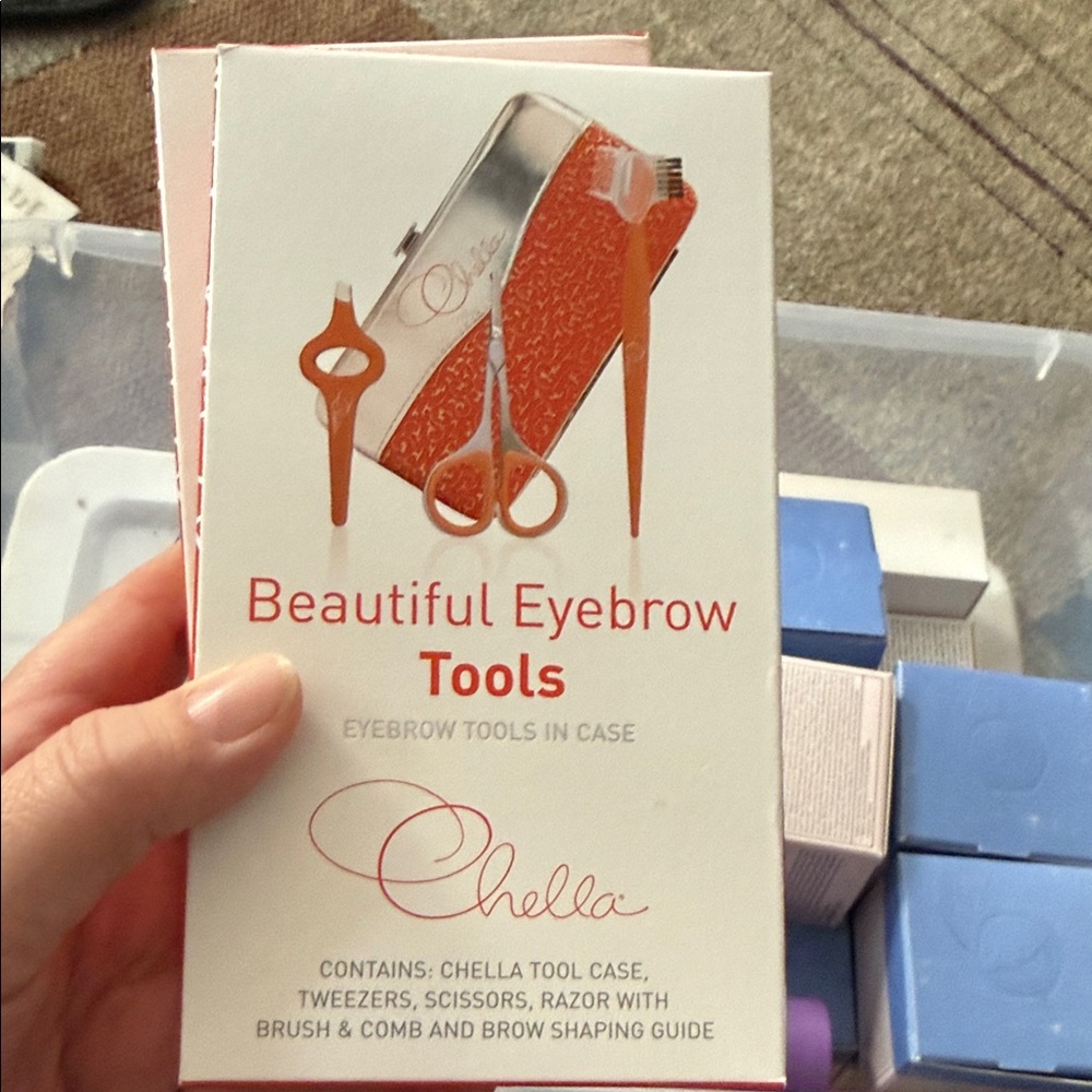 Chella Orange Eyebrow Tools Kit
